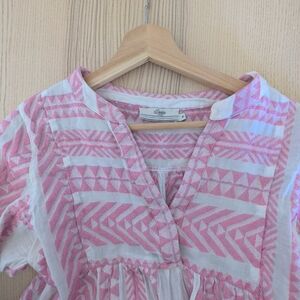 Devotion TWINS Pink and White Long Sleeve Dress